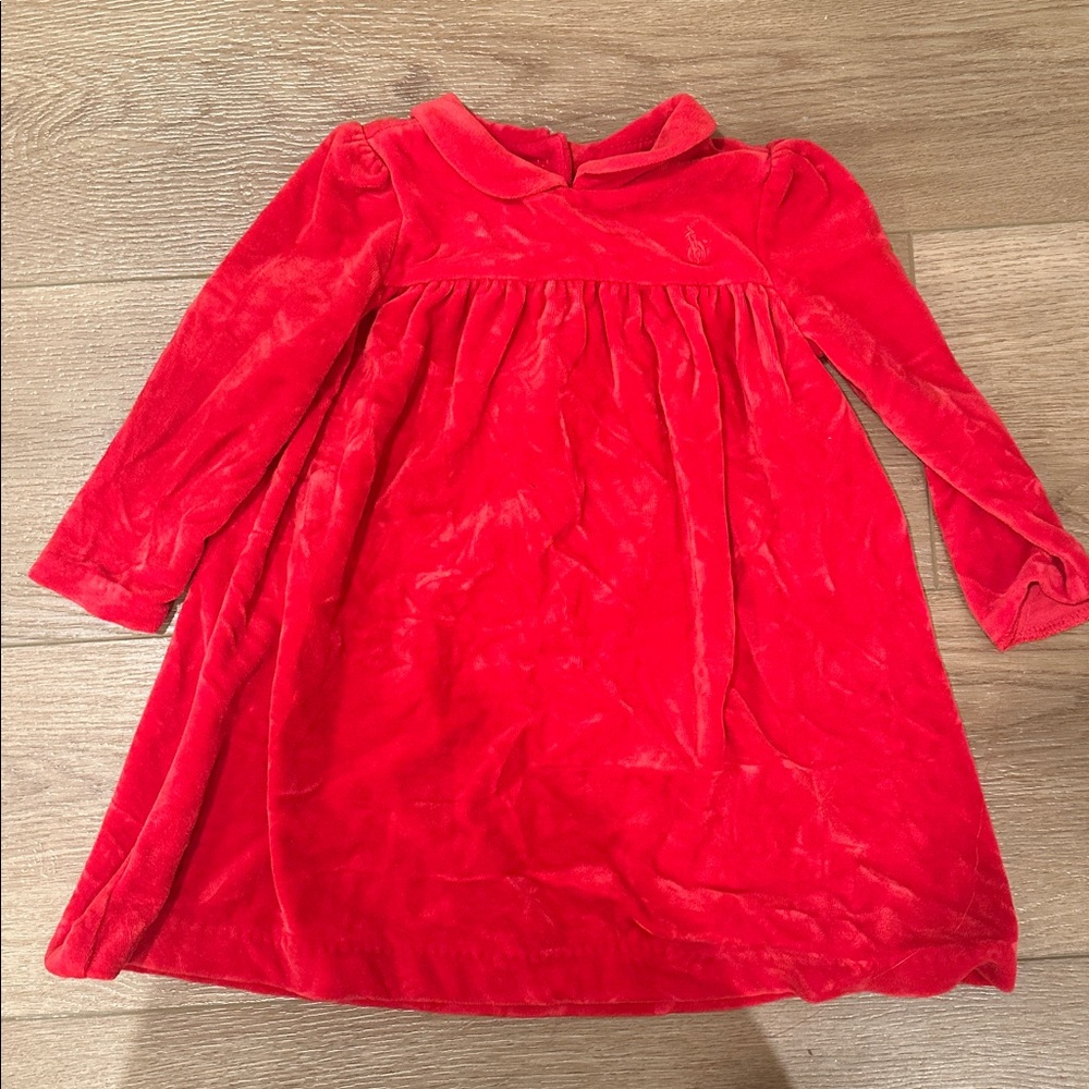Ralph Lauren Vibrant Red velvet dress